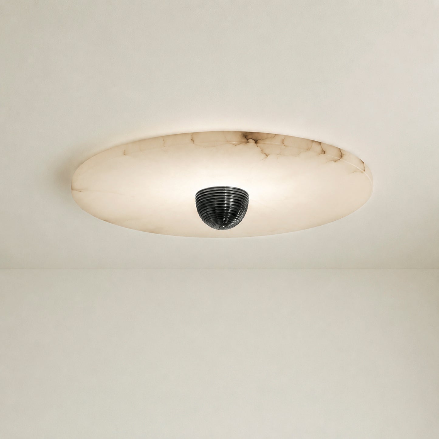 Median Alabaster Sconce Alabaster Flushmount: 1 Surface