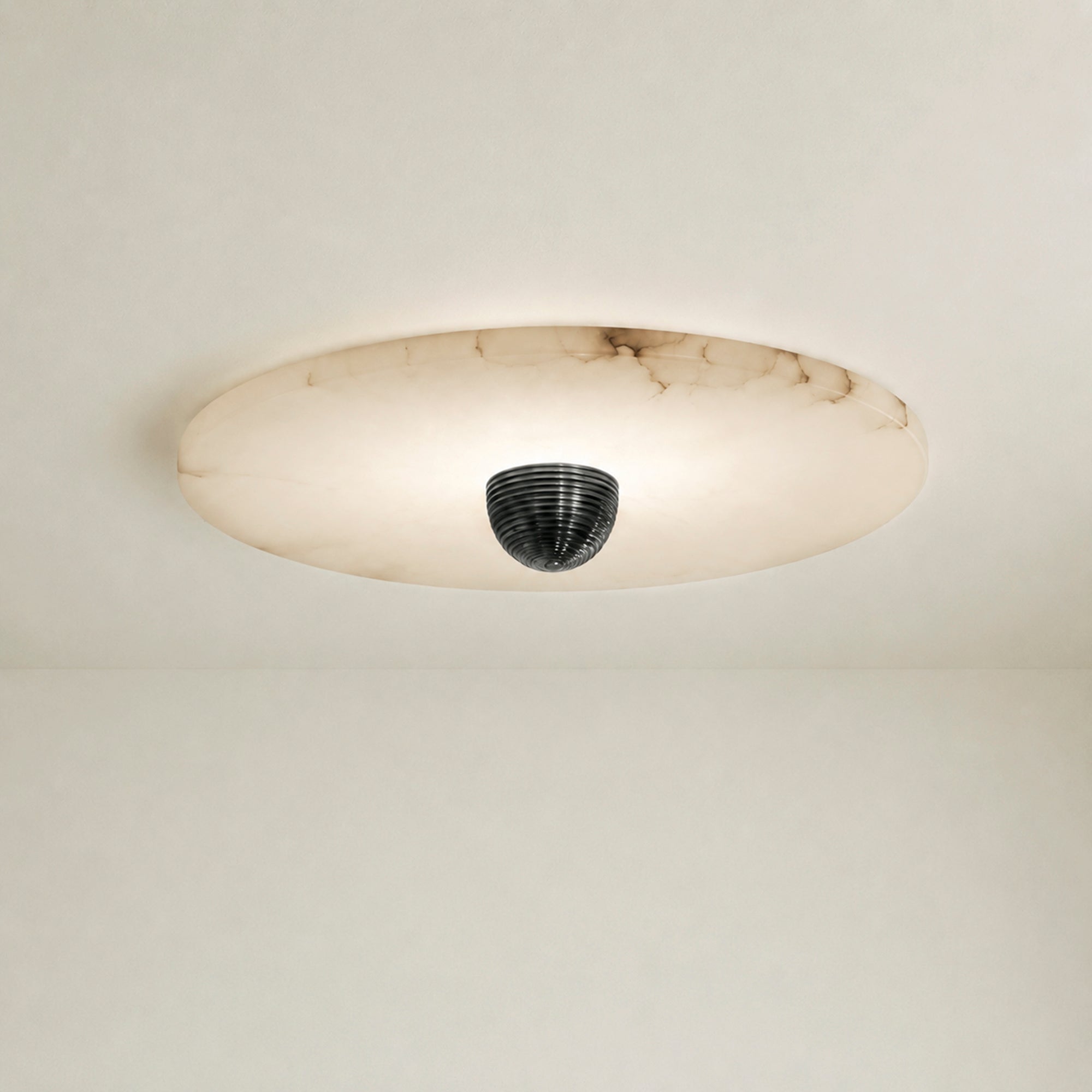 Median Alabaster Sconce Alabaster Flushmount: 1 Surface