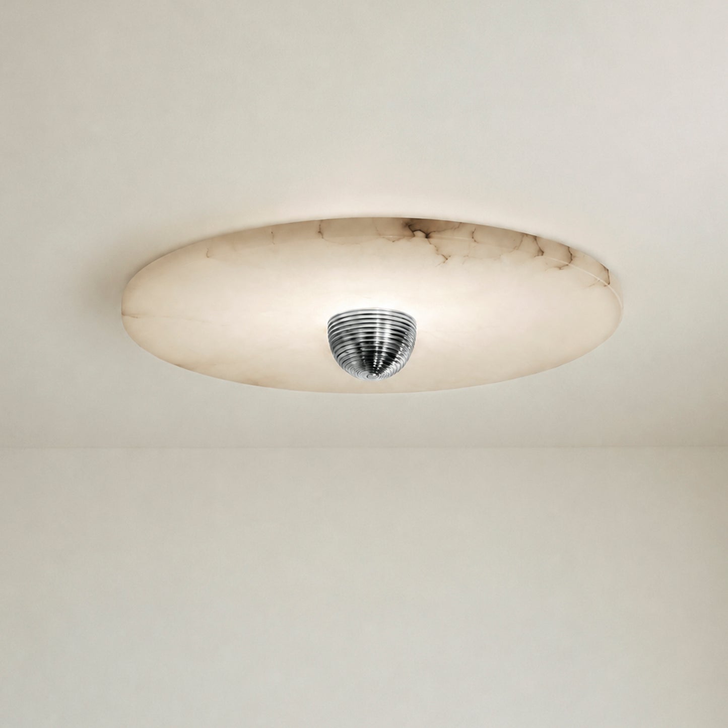 Median Alabaster Sconce Alabaster Flushmount: 1 Surface