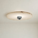 Median Alabaster Sconce Alabaster Flushmount: 1 Surface
