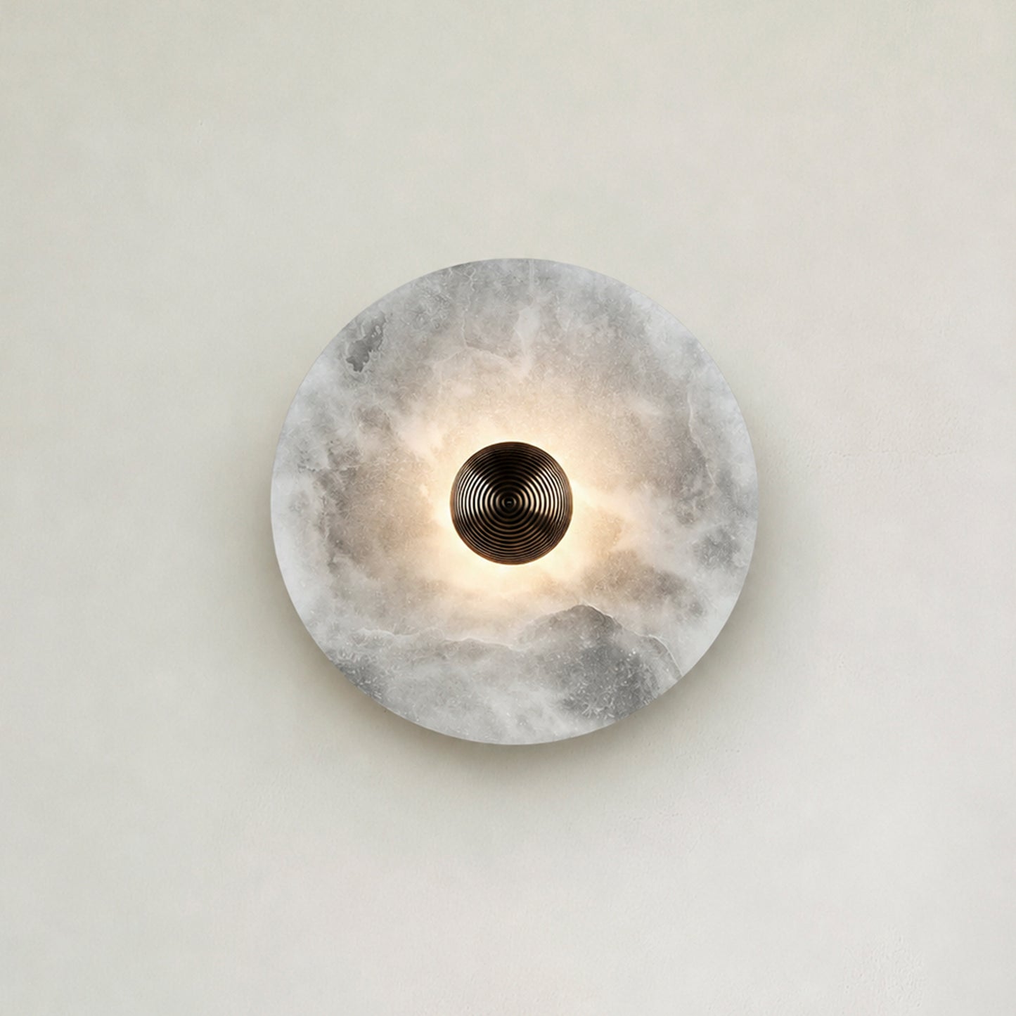Median Alabaster Sconce Alabaster Flushmount: 1 Surface