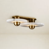 Median Alabaster Sconce Alabaster Flushmount: 2 Surface