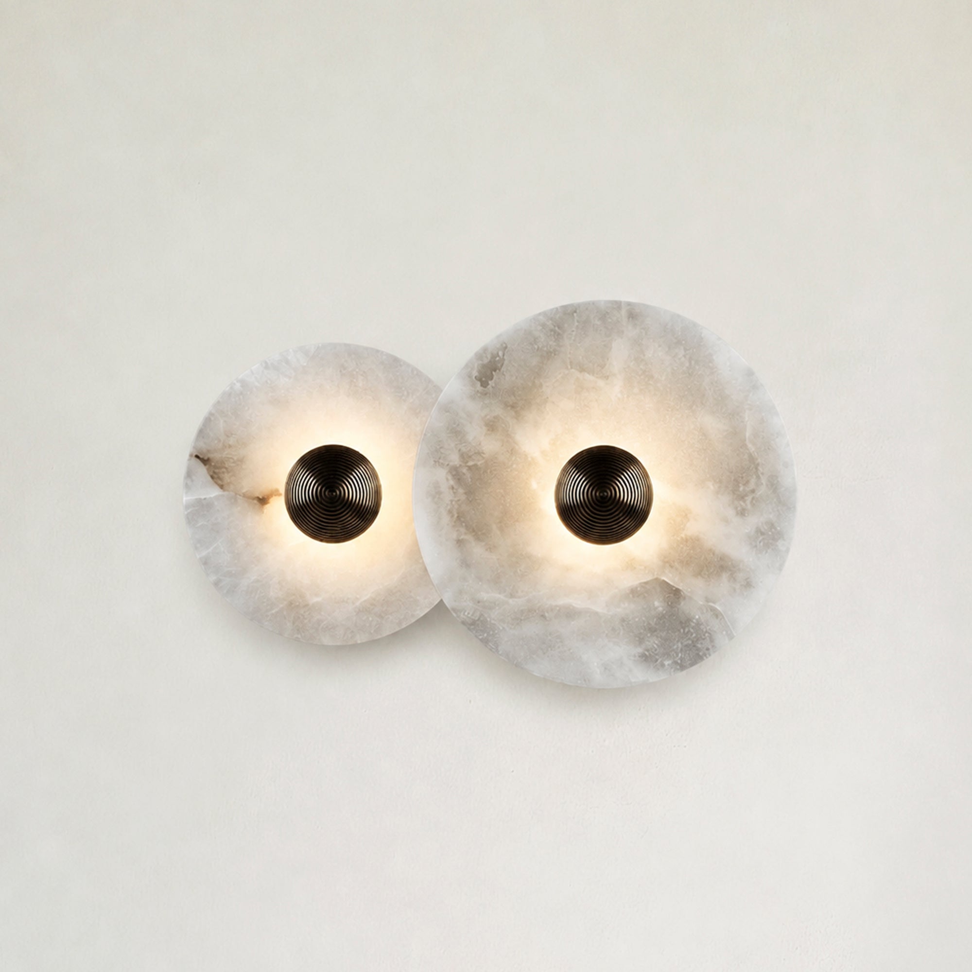 Median Alabaster Sconce Alabaster Flushmount: 2 Surface