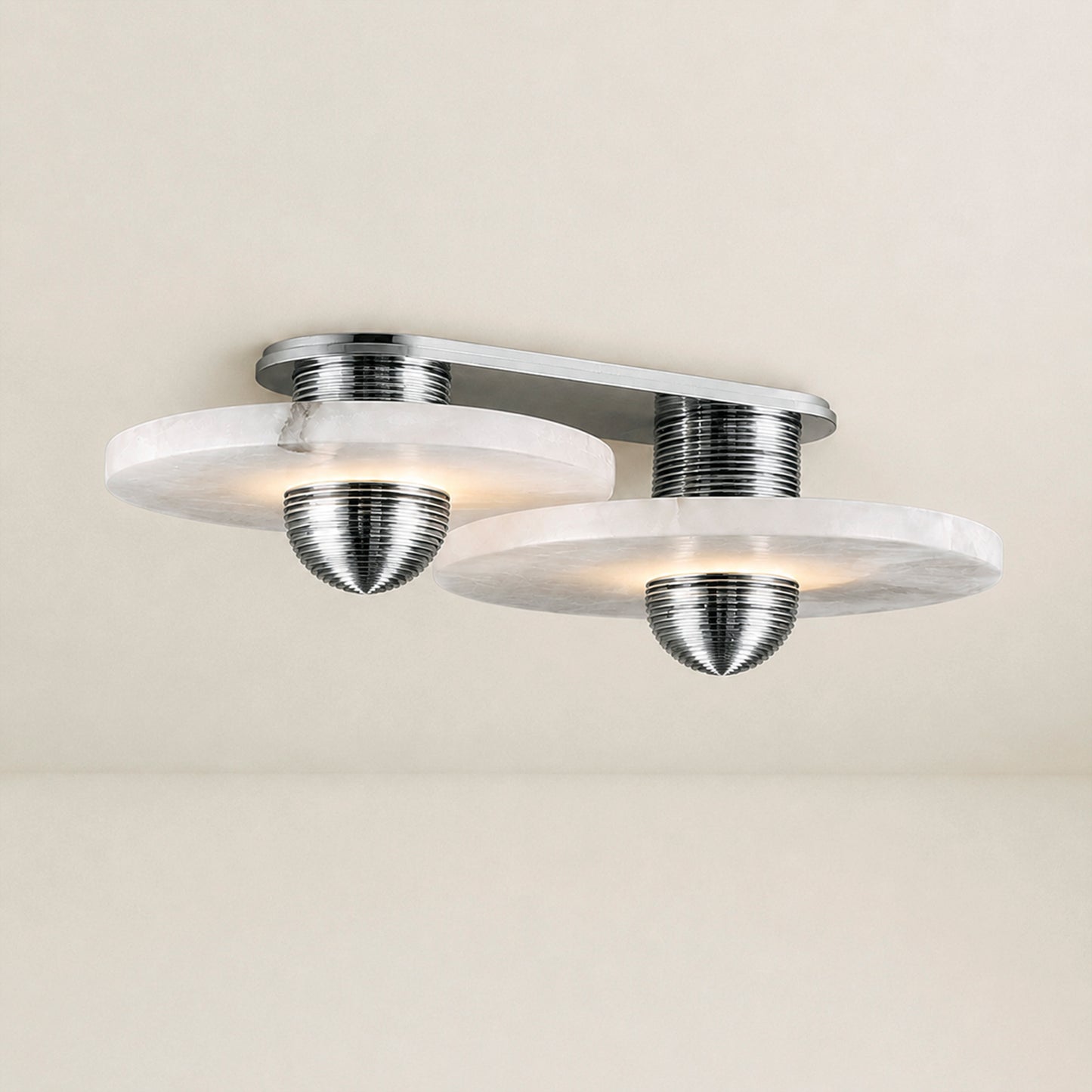 Median Alabaster Sconce Alabaster Flushmount: 2 Surface