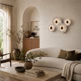 Median Alabaster Sconce Alabaster Flushmount:  4 Surface