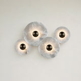 Median Alabaster Sconce Alabaster Flushmount:  4 Surface