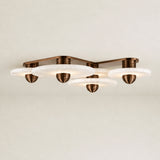 Median Alabaster Sconce Alabaster Flushmount:  4 Surface