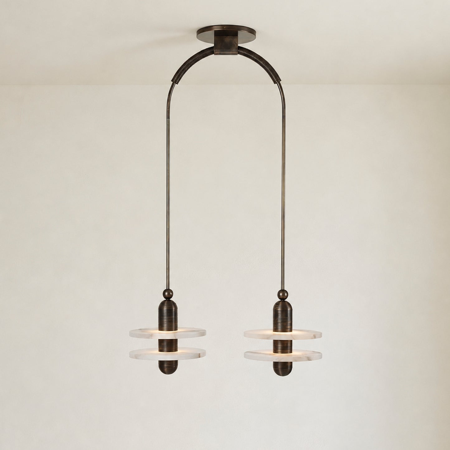 Median Alabaster Mono 2 Pendants