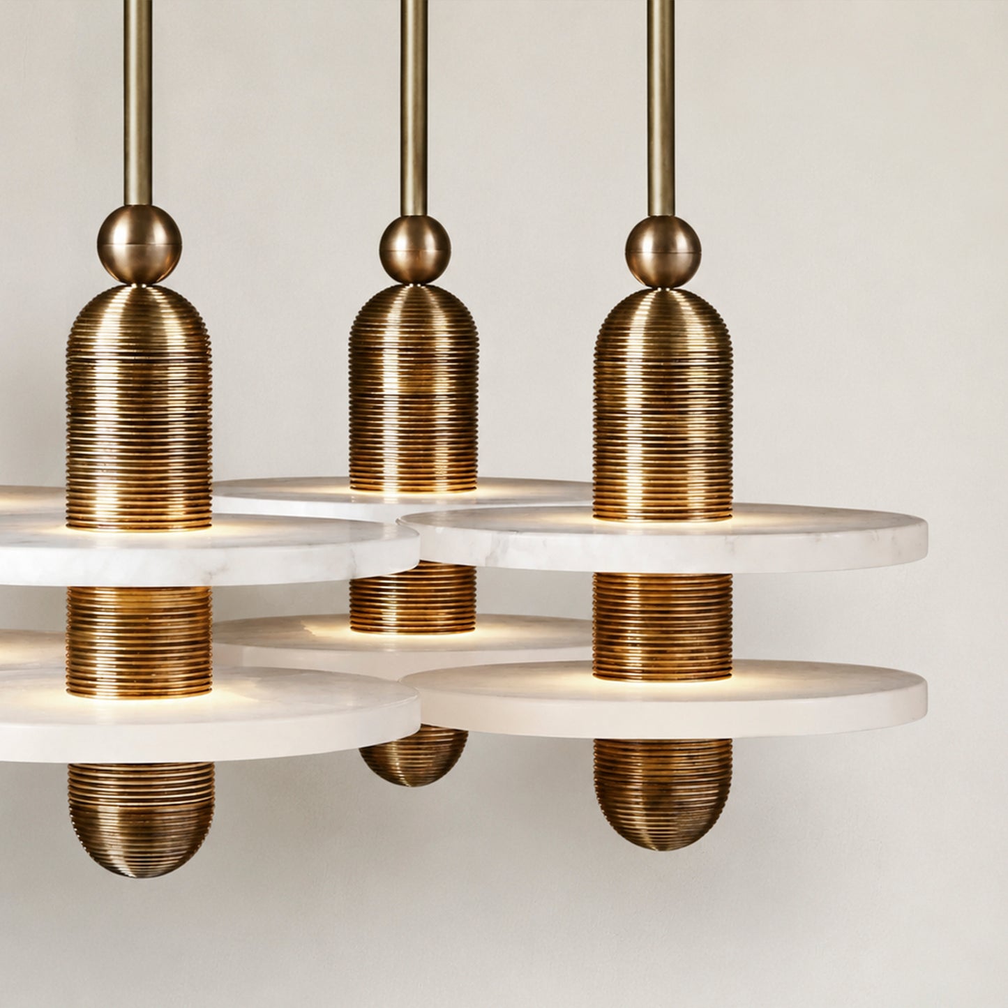 Median Alabaster Mono 4 Pendants