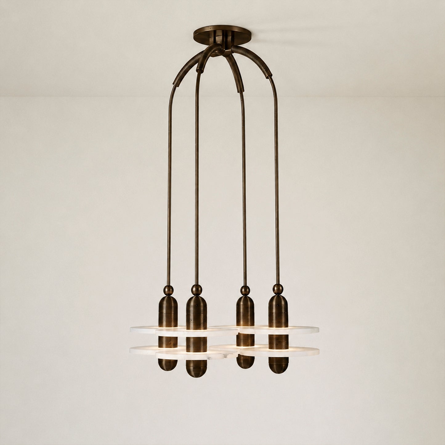 Median Alabaster Mono 4 Pendants
