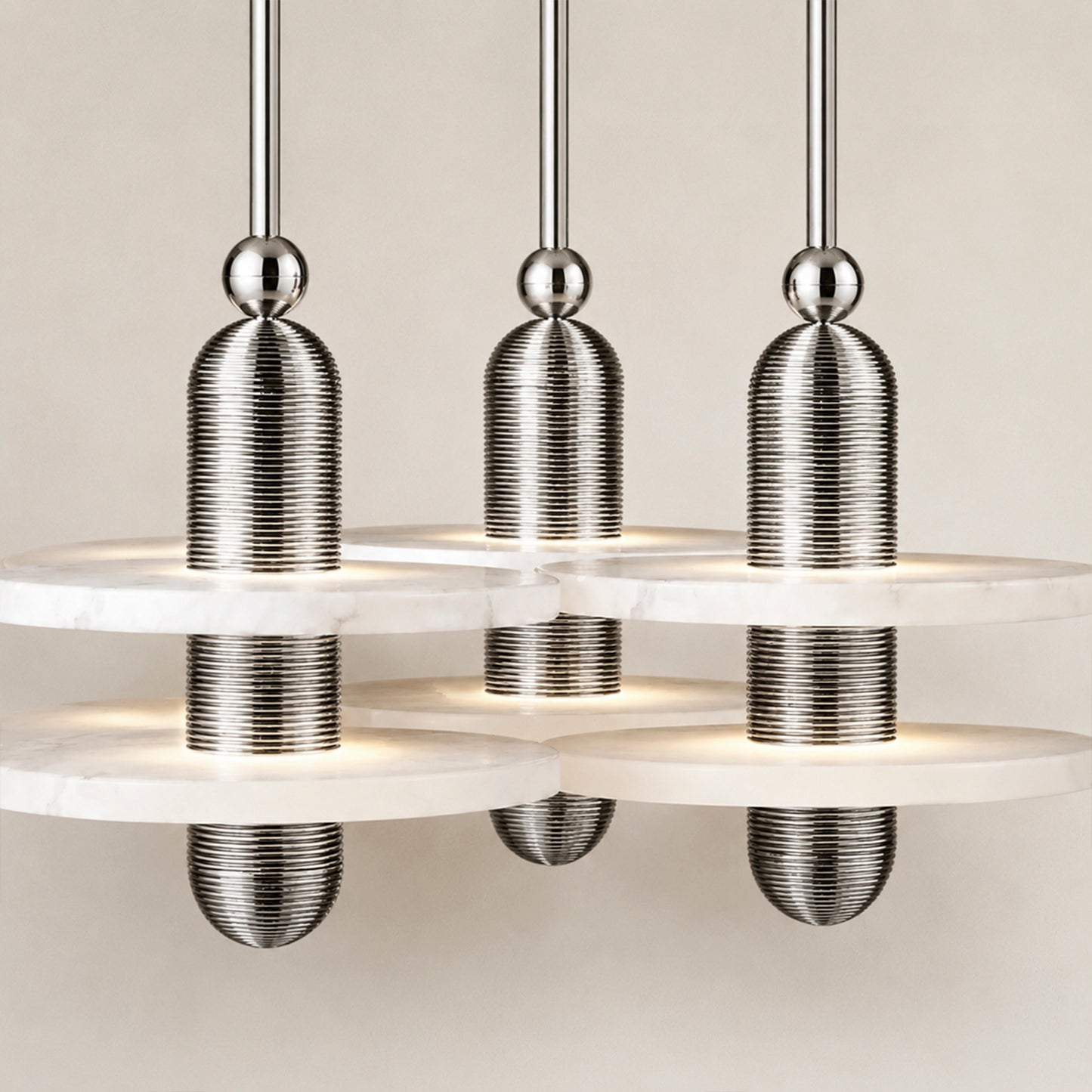 Median Alabaster Mono 4 Pendants