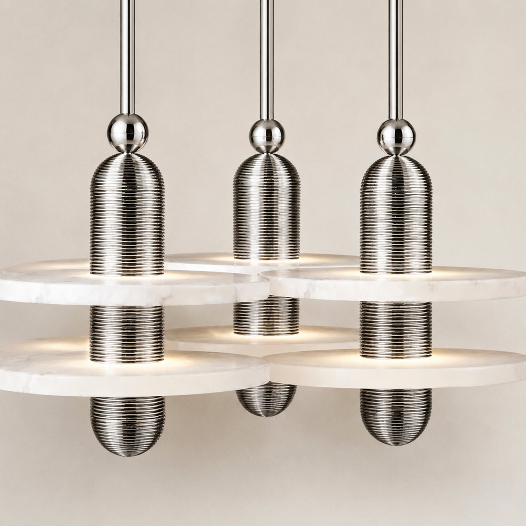 Median Alabaster Mono 4 Pendants