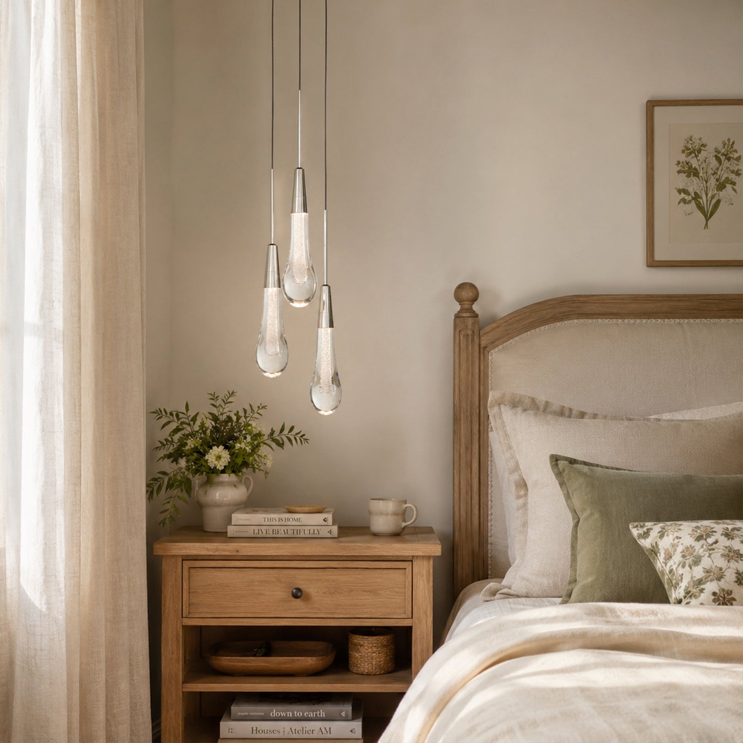 Soltaire Cluster Pendant