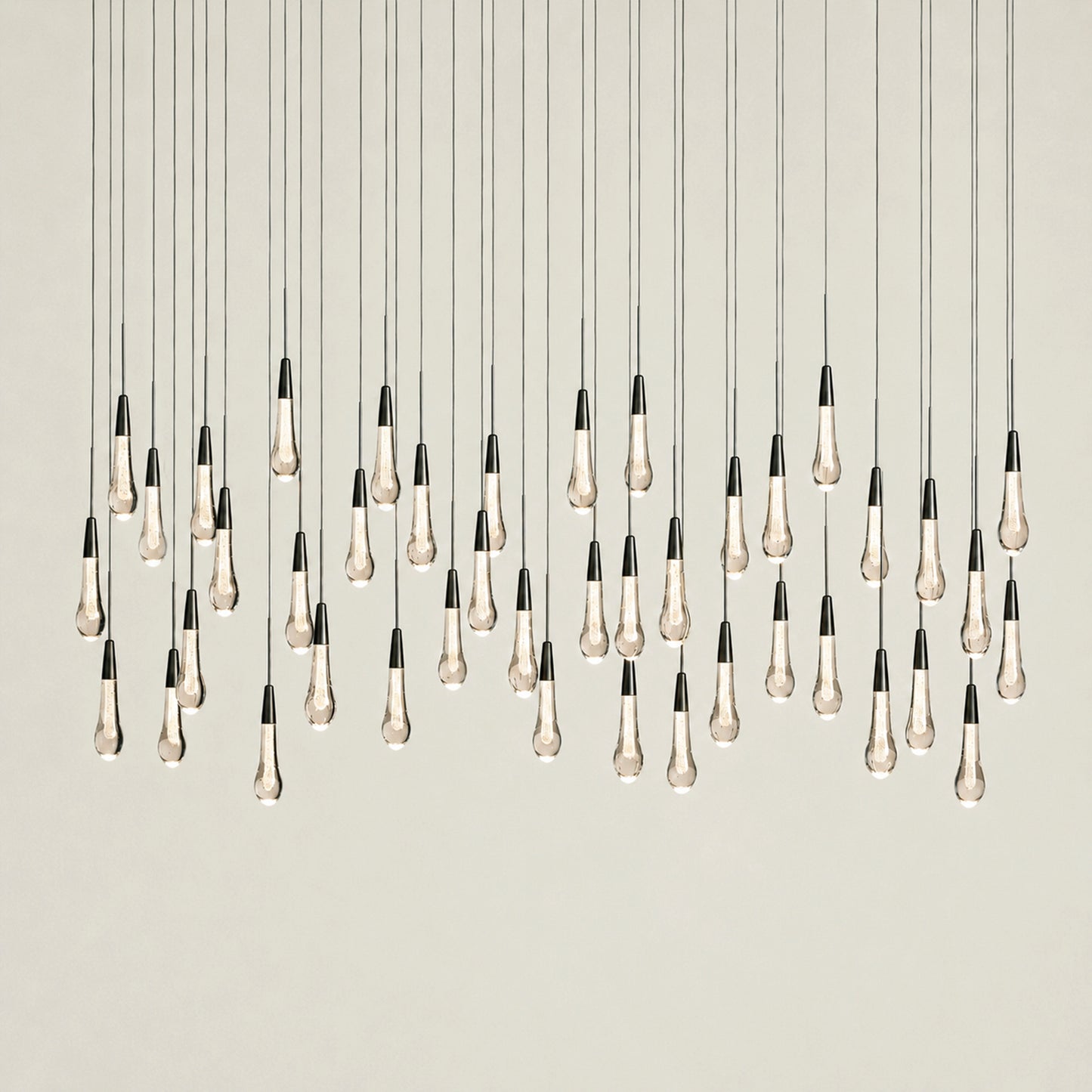 Soltaire Glass Linear Chandelier
