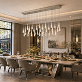 Soltaire Glass Linear Chandelier