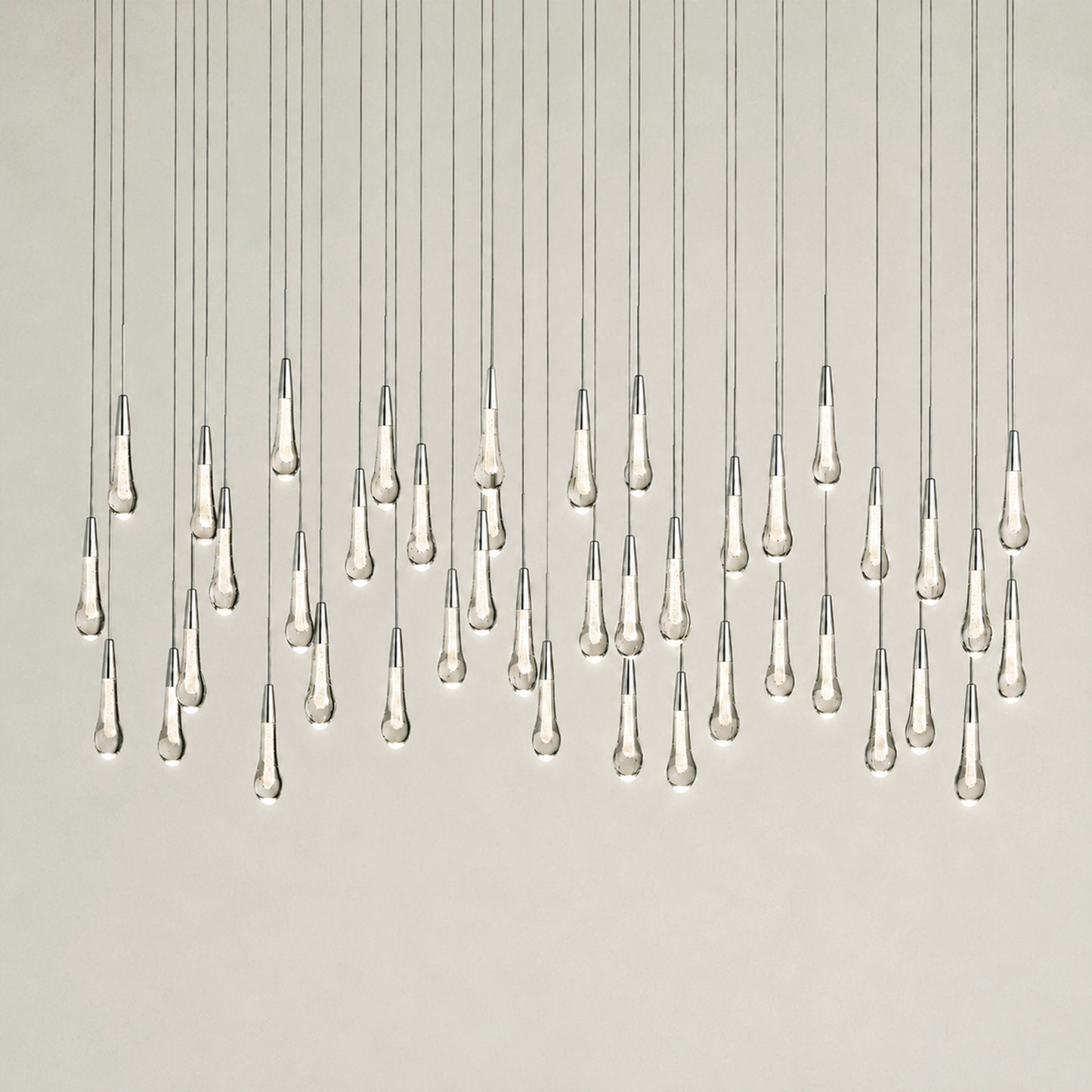 Soltaire Glass Linear Chandelier