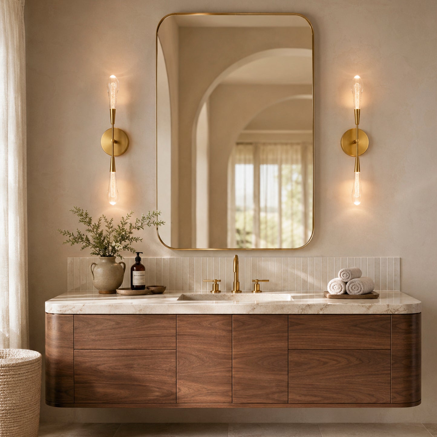 Soltaire Double Sconce