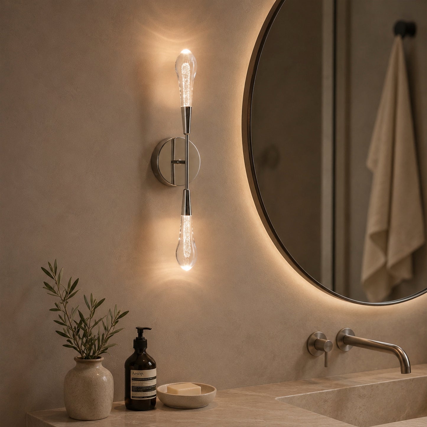 Soltaire Double Sconce