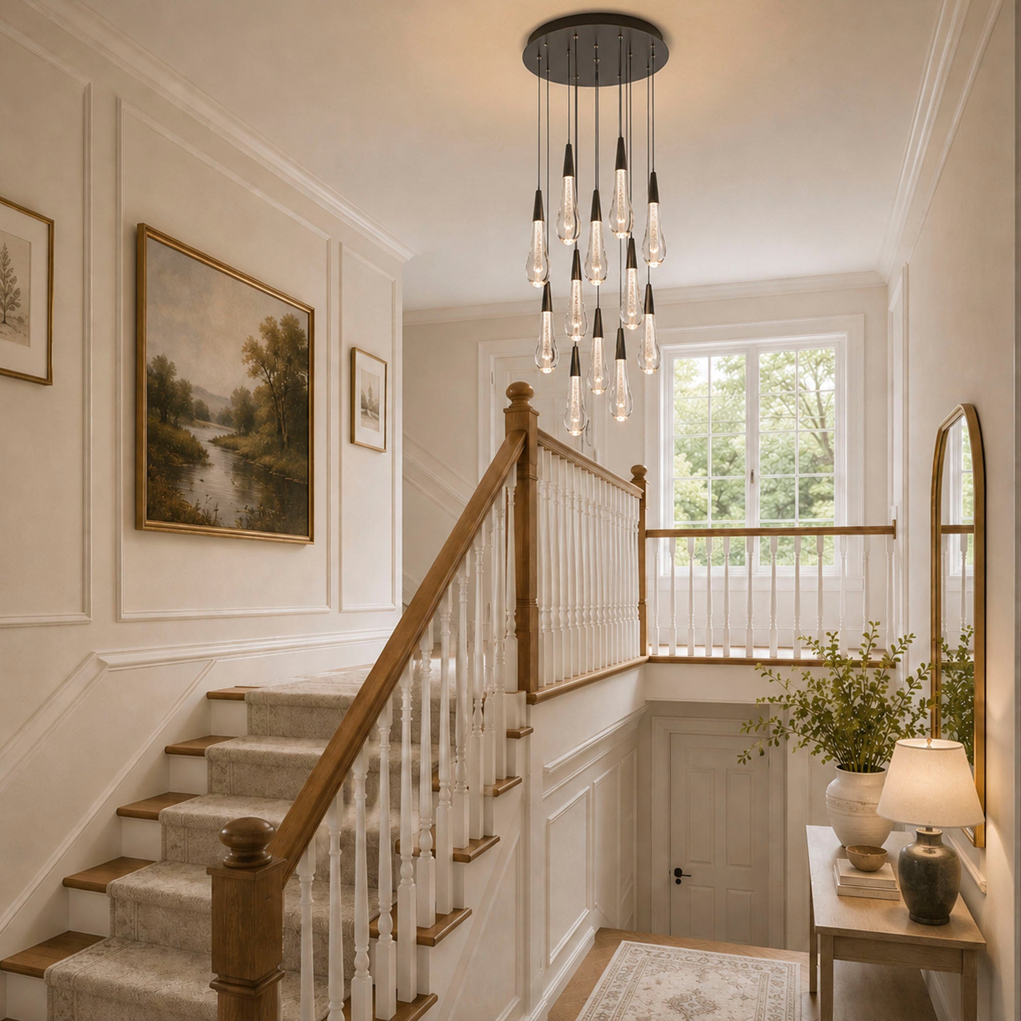 Soltaire Modern Round Chandelier 17" 24" 36" 58"