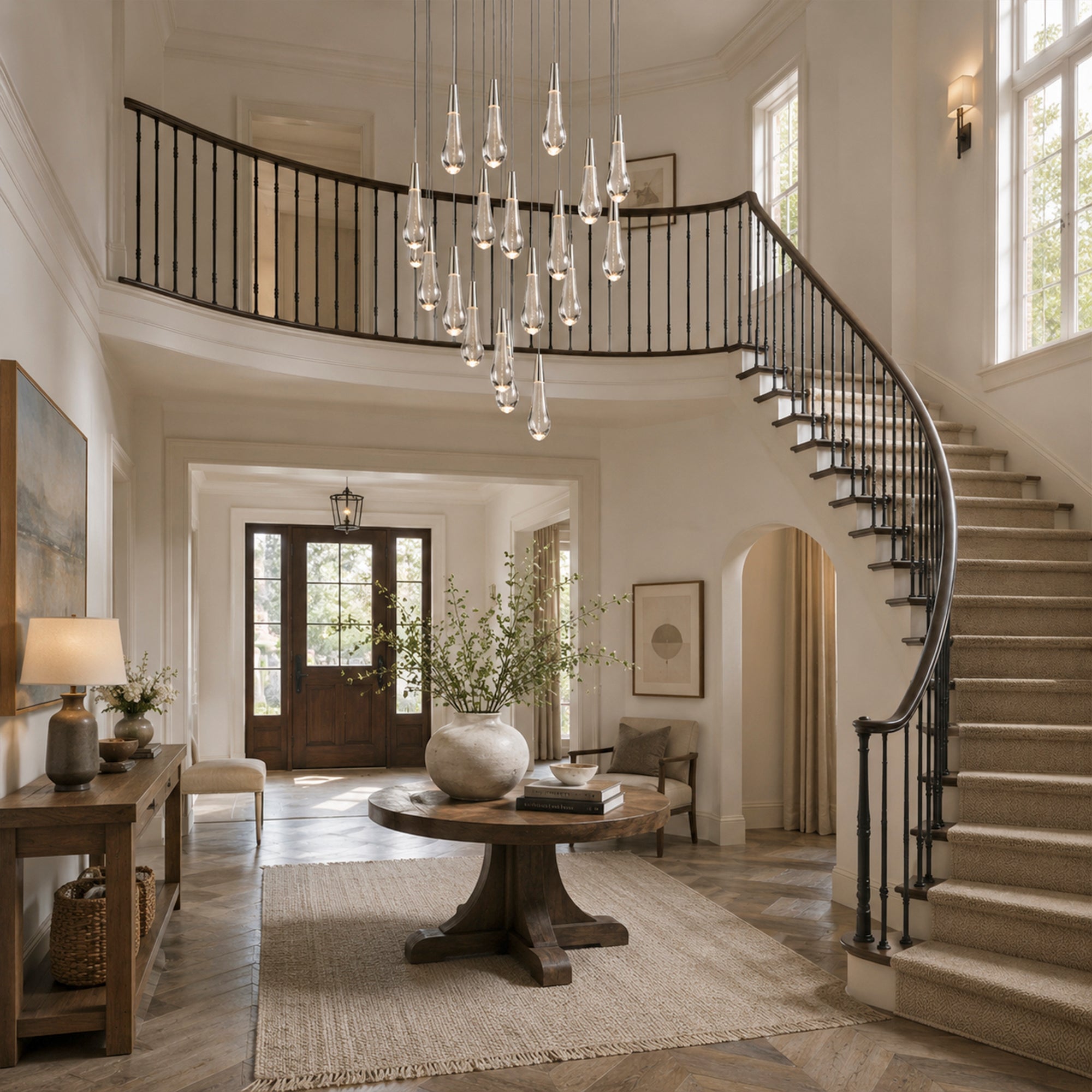 Soltaire Modern Round Chandelier 17" 24" 36" 58"