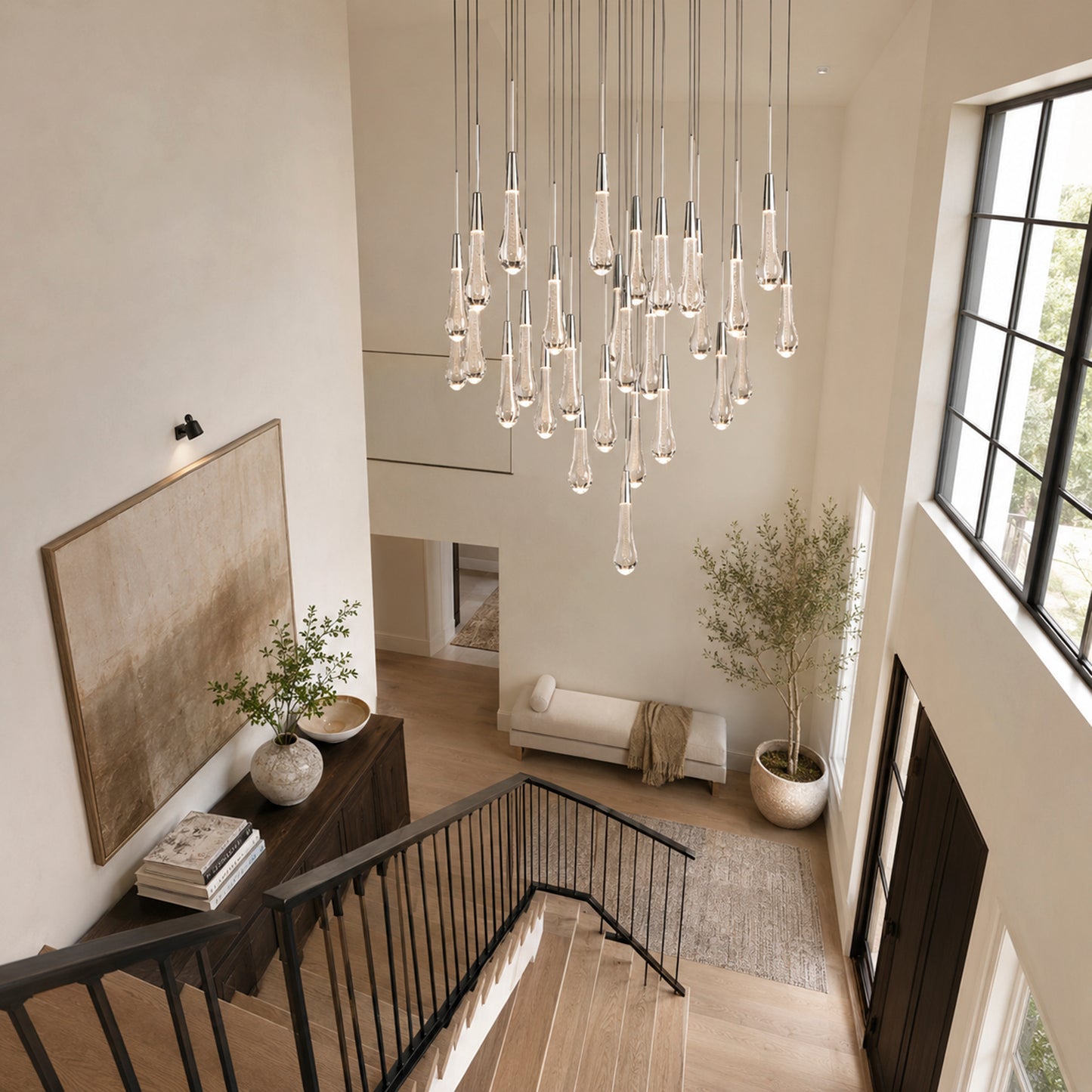 Soltaire Modern Round Chandelier 17" 24" 36" 58"