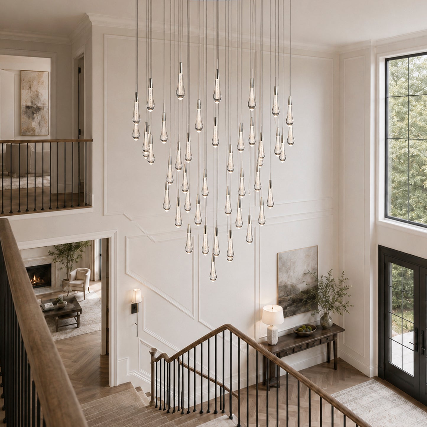 Soltaire Modern Round Chandelier 17" 24" 36" 58"