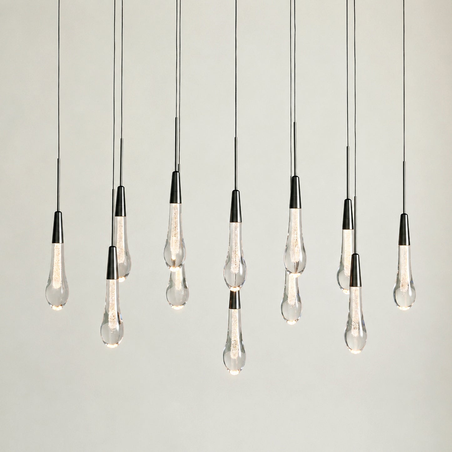 Soltaire Glass Linear Chandelier
