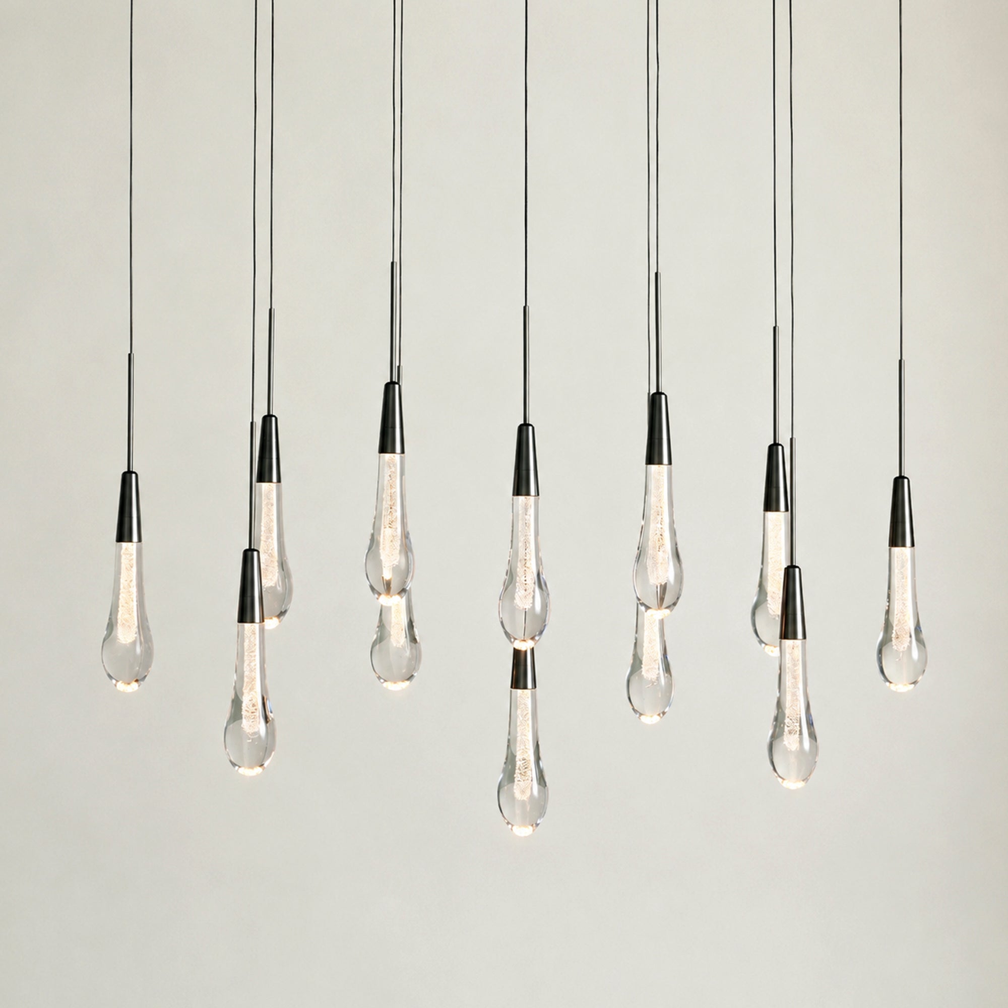 Soltaire Glass Linear Chandelier