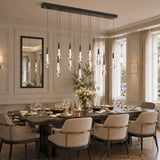 Soltaire Glass Linear Chandelier