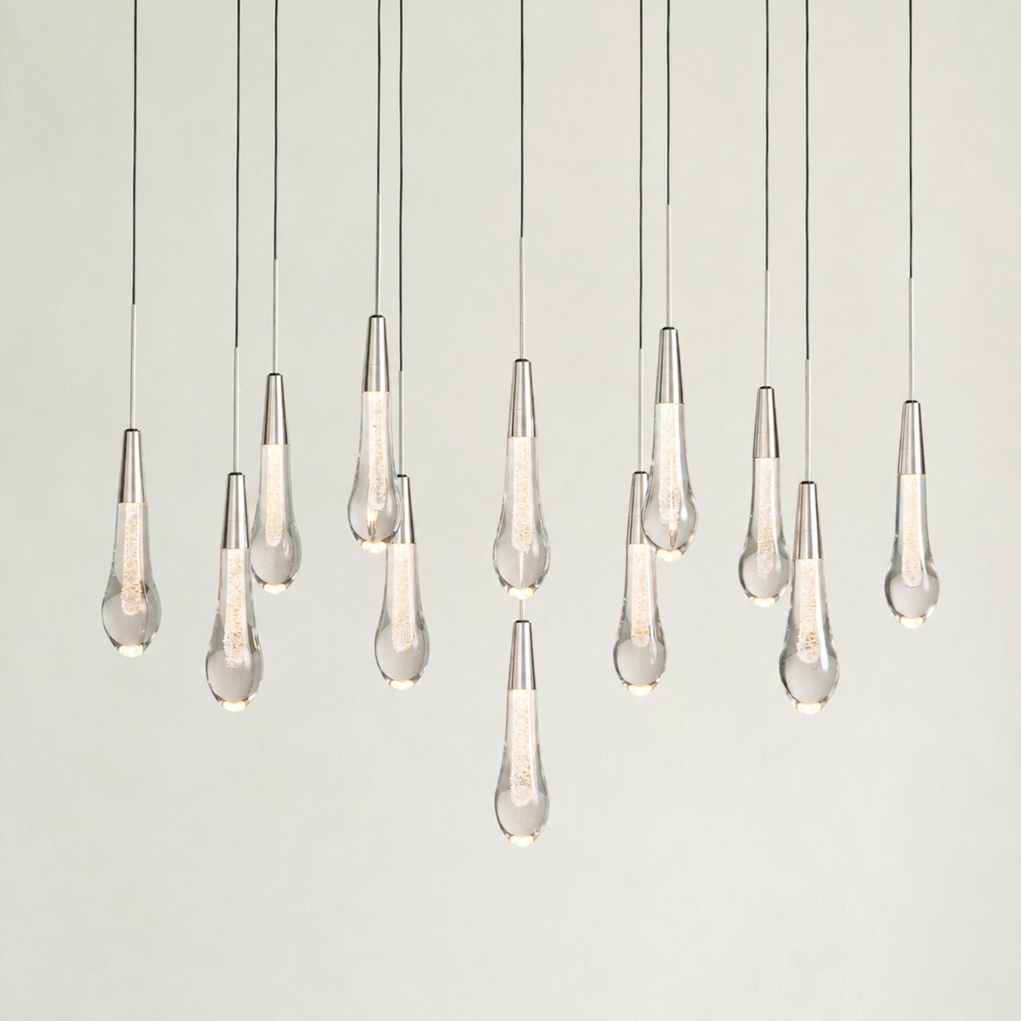 Soltaire Glass Linear Chandelier
