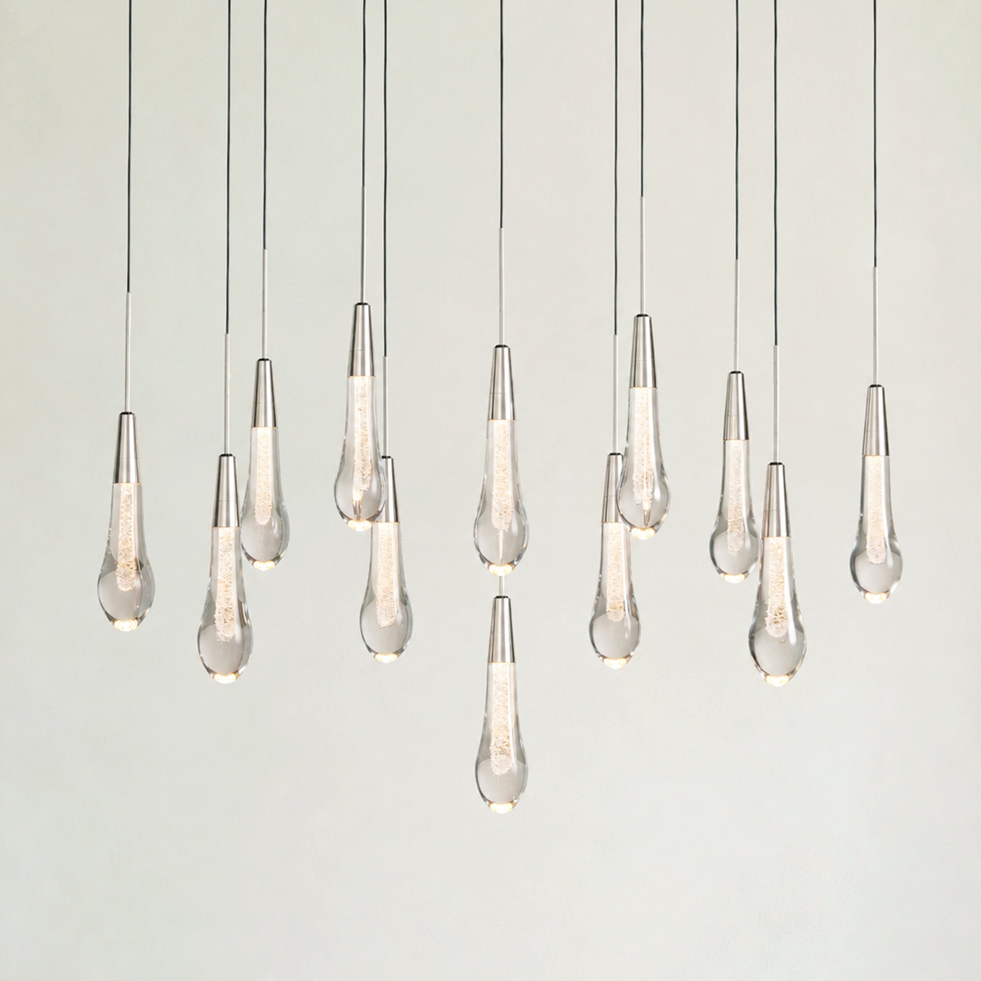 Soltaire Glass Linear Chandelier