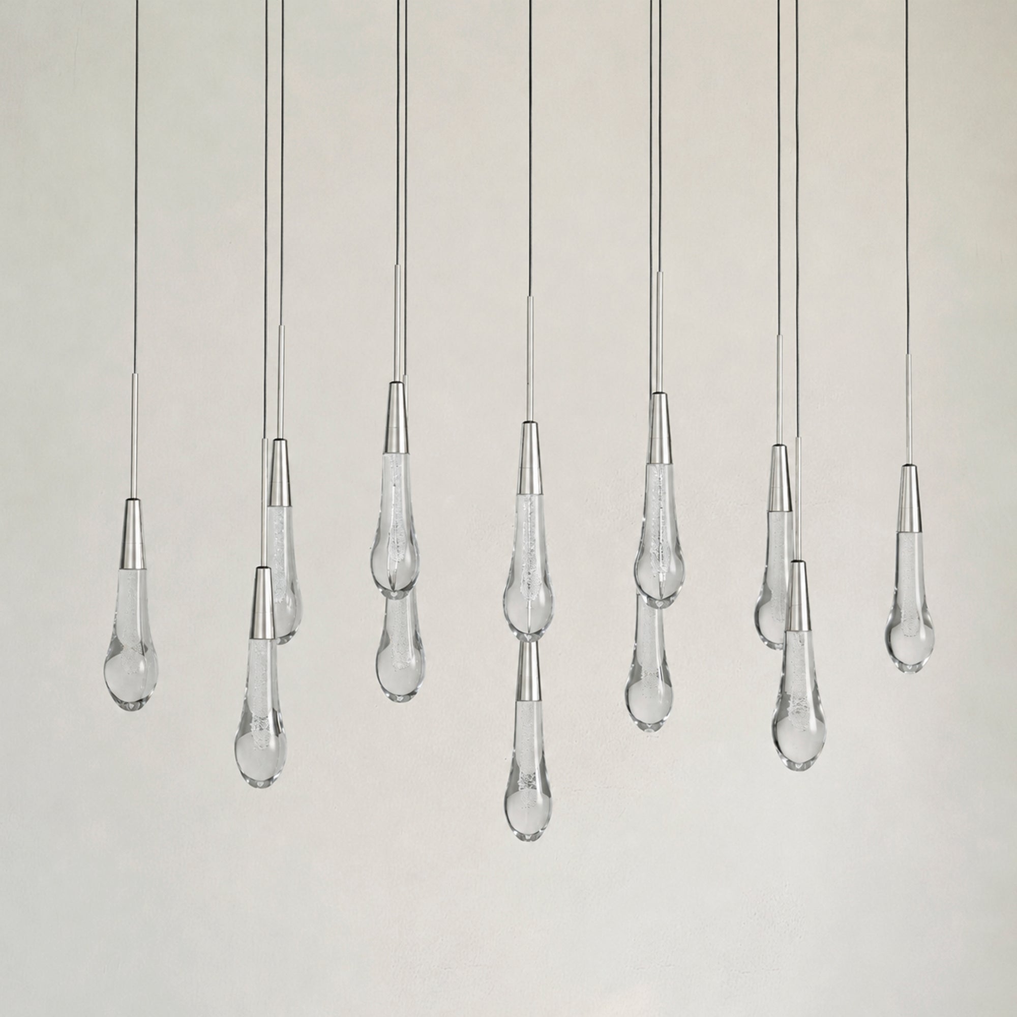 Soltaire Glass Linear Chandelier