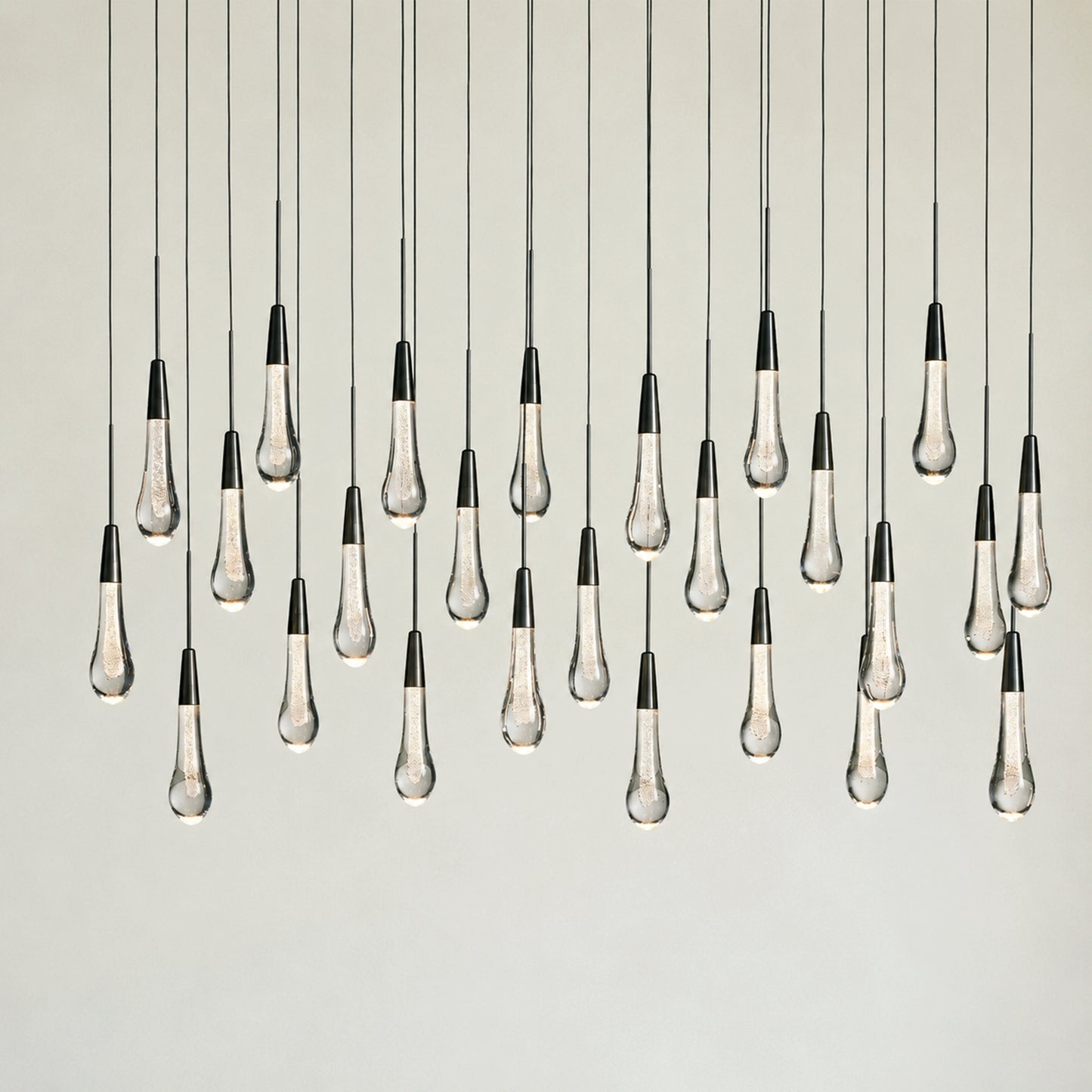 Soltaire Glass Linear Chandelier