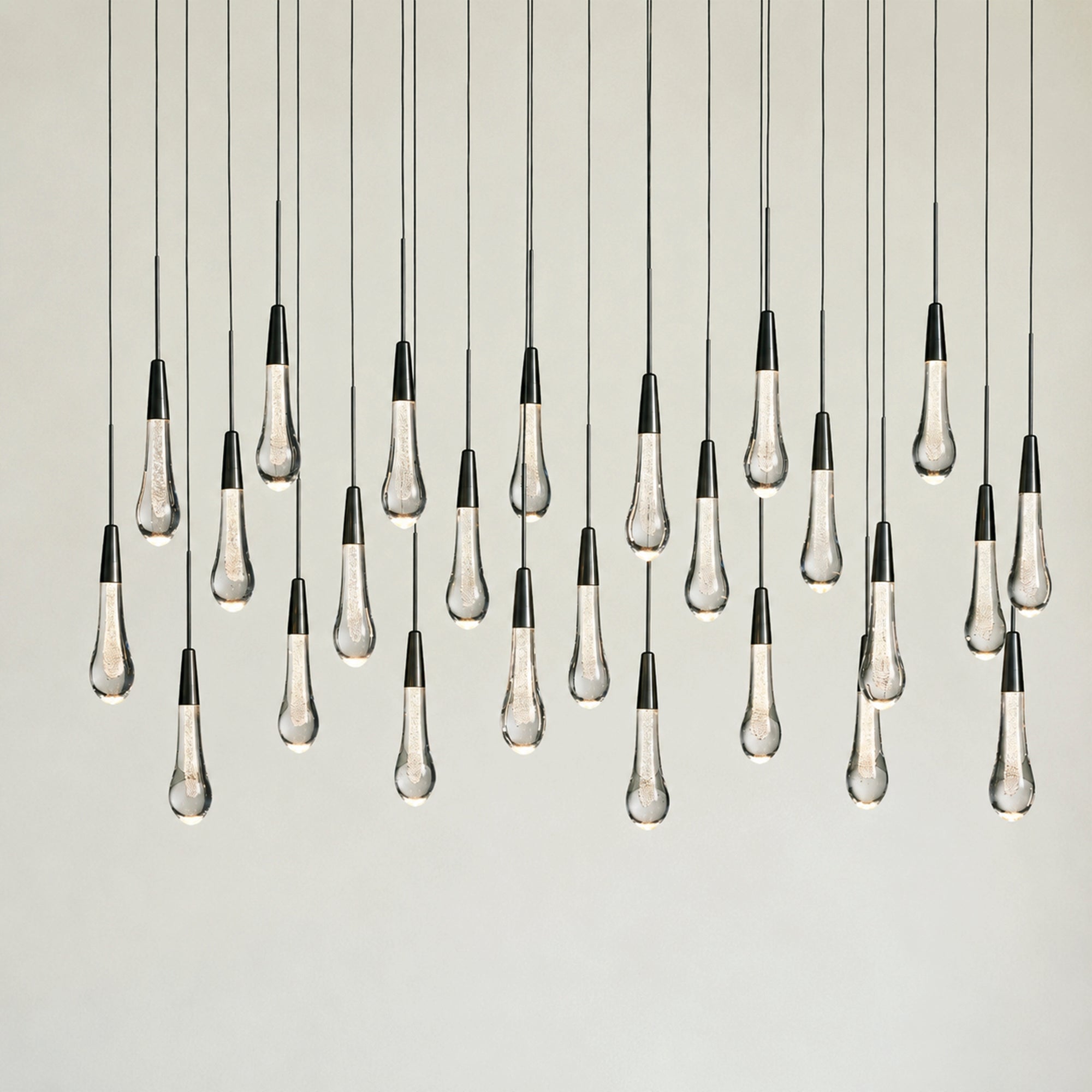 Soltaire Glass Linear Chandelier