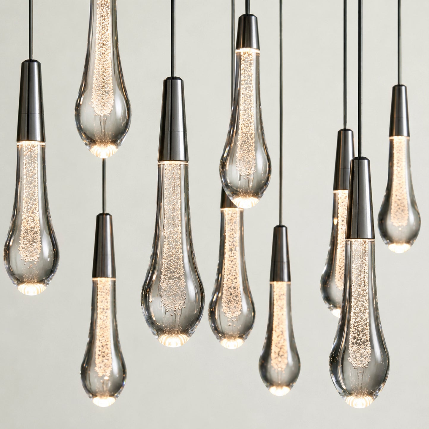 Soltaire Glass Linear Chandelier