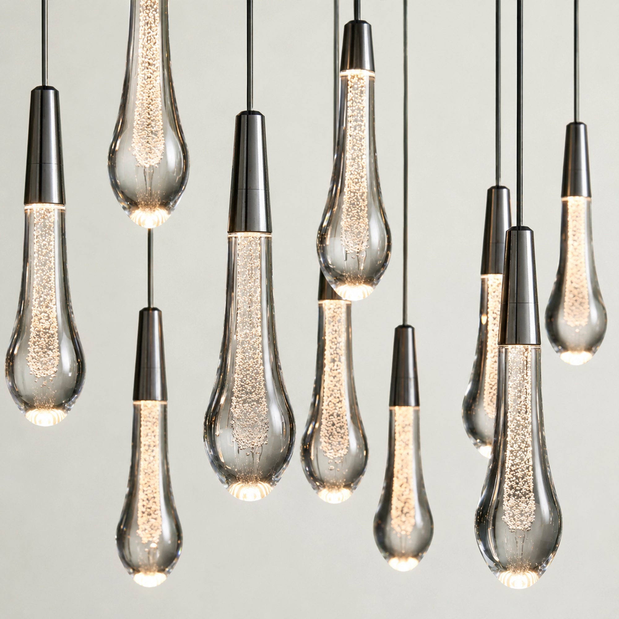 Soltaire Glass Linear Chandelier
