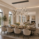 Soltaire Glass Linear Chandelier