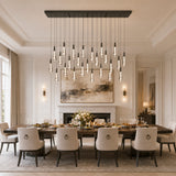 Soltaire Glass Linear Chandelier