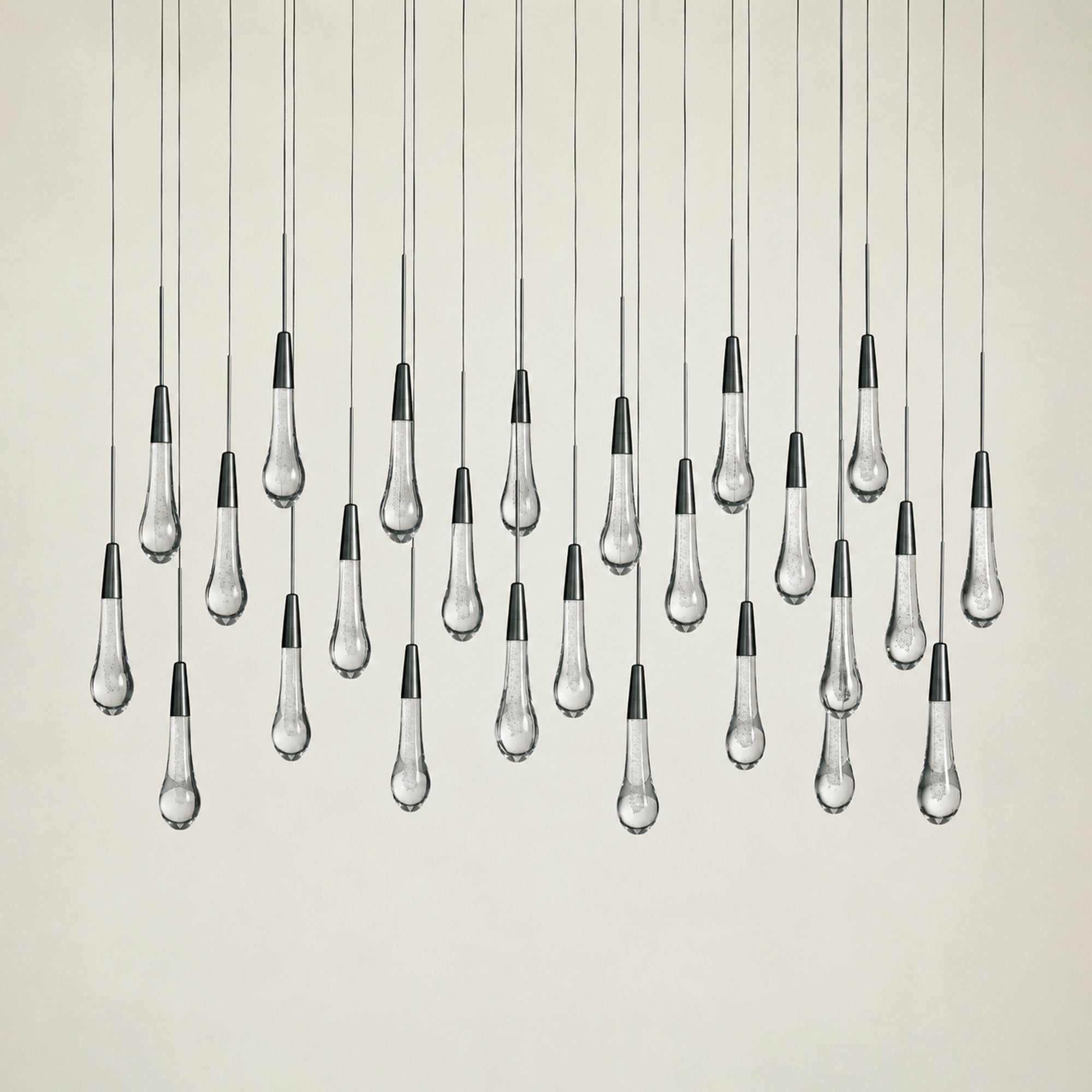 Soltaire Glass Linear Chandelier