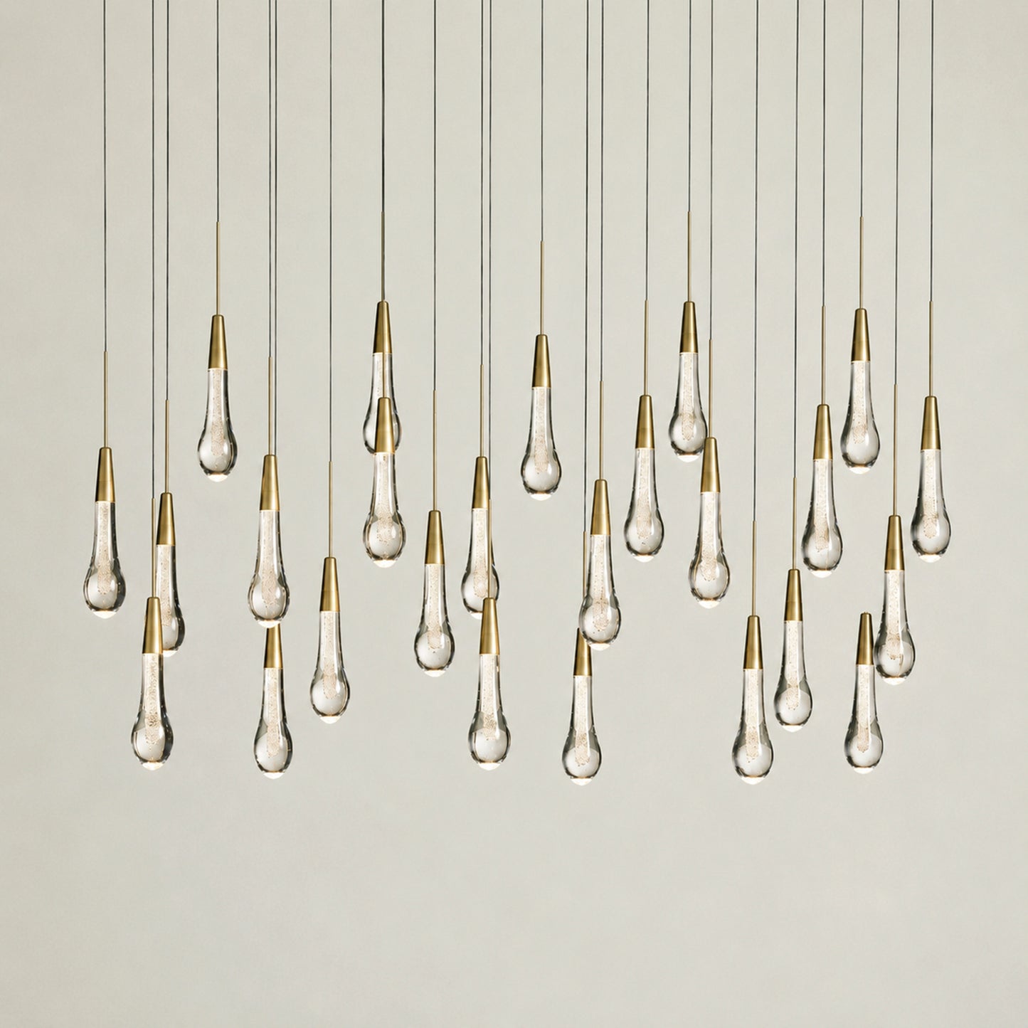 Soltaire Glass Linear Chandelier