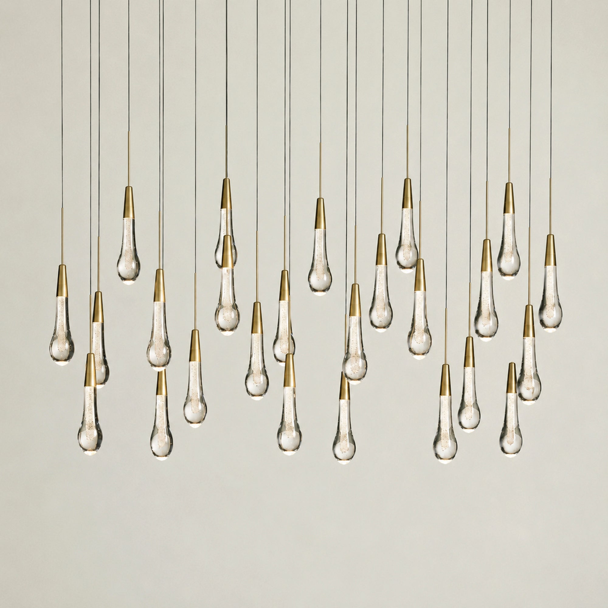 Soltaire Glass Linear Chandelier