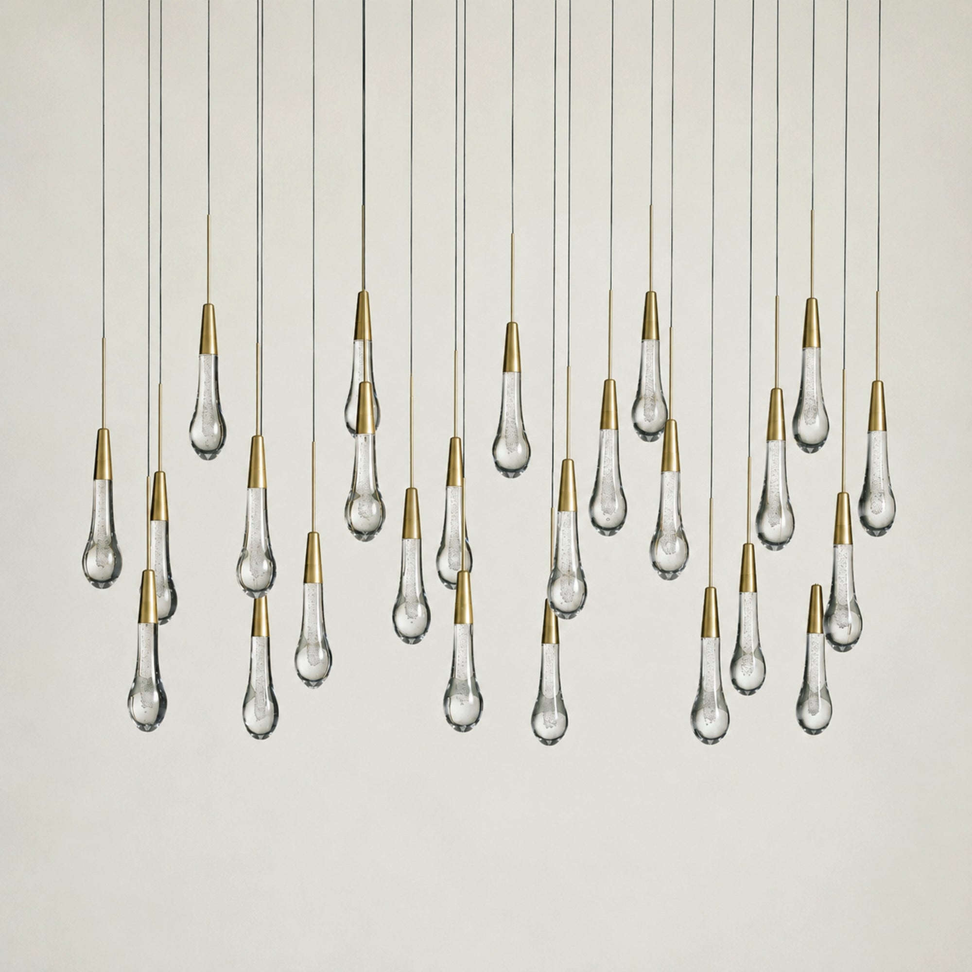 Soltaire Glass Linear Chandelier