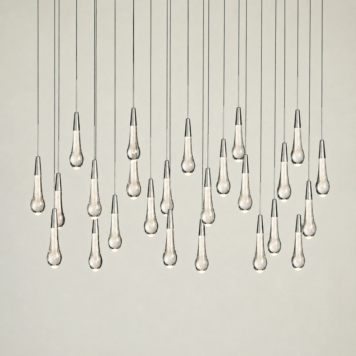 Soltaire Glass Linear Chandelier
