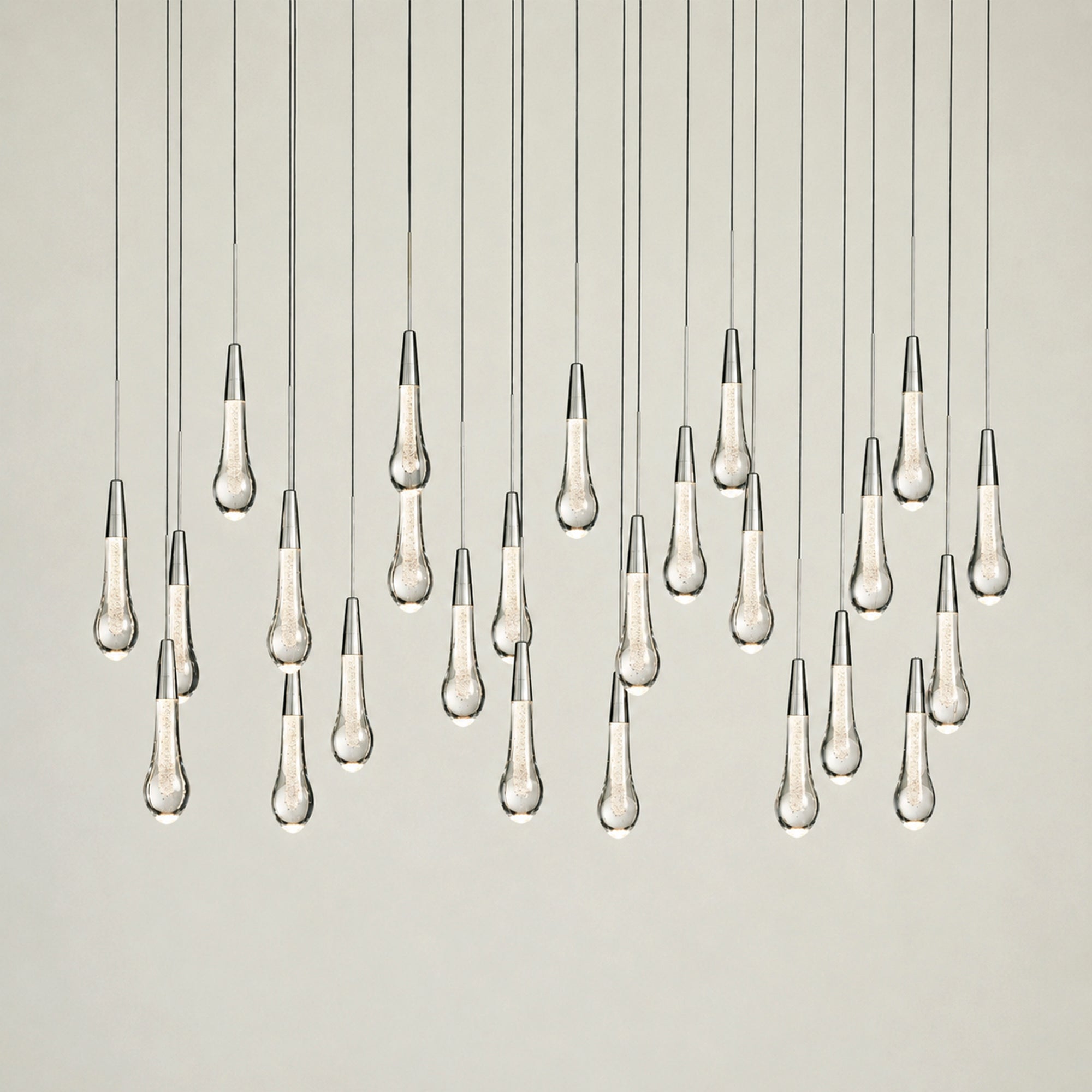 Soltaire Glass Linear Chandelier