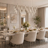 Soltaire Glass Linear Chandelier