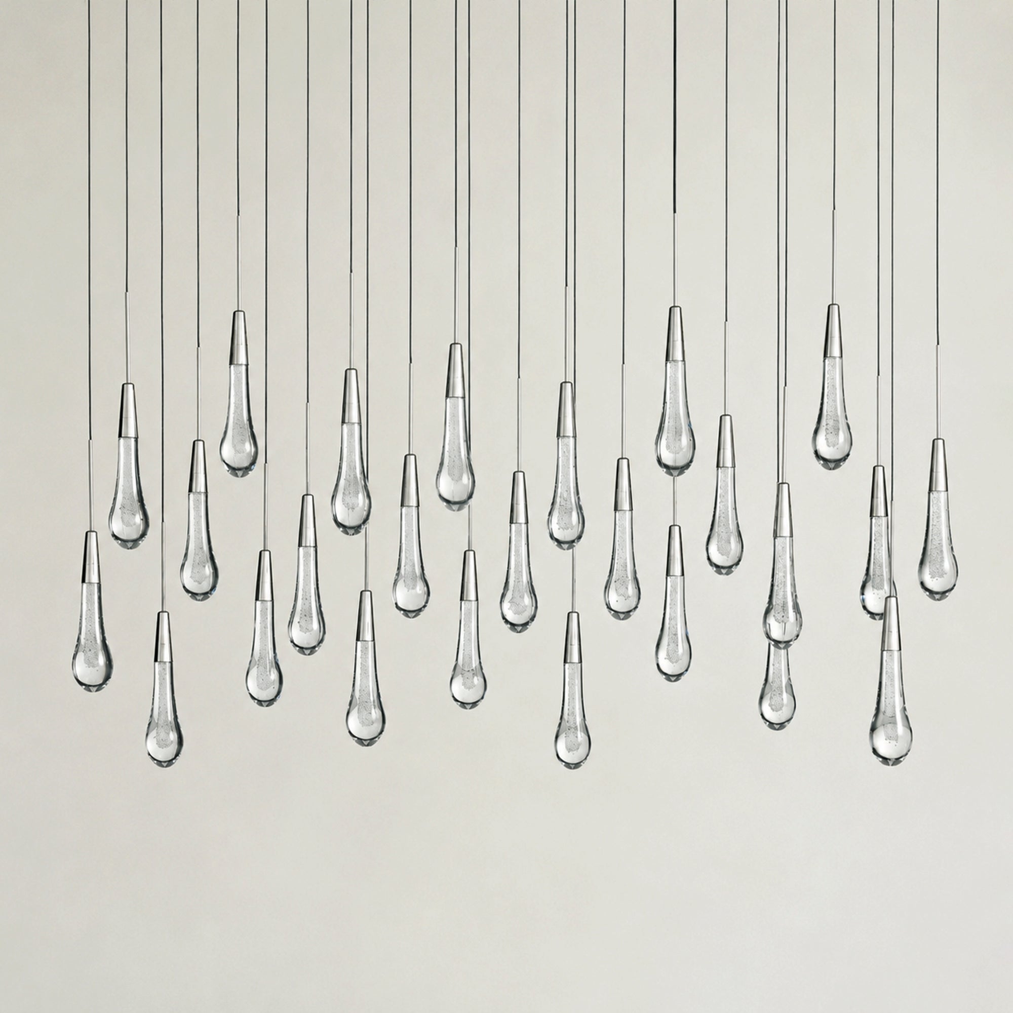 Soltaire Glass Linear Chandelier