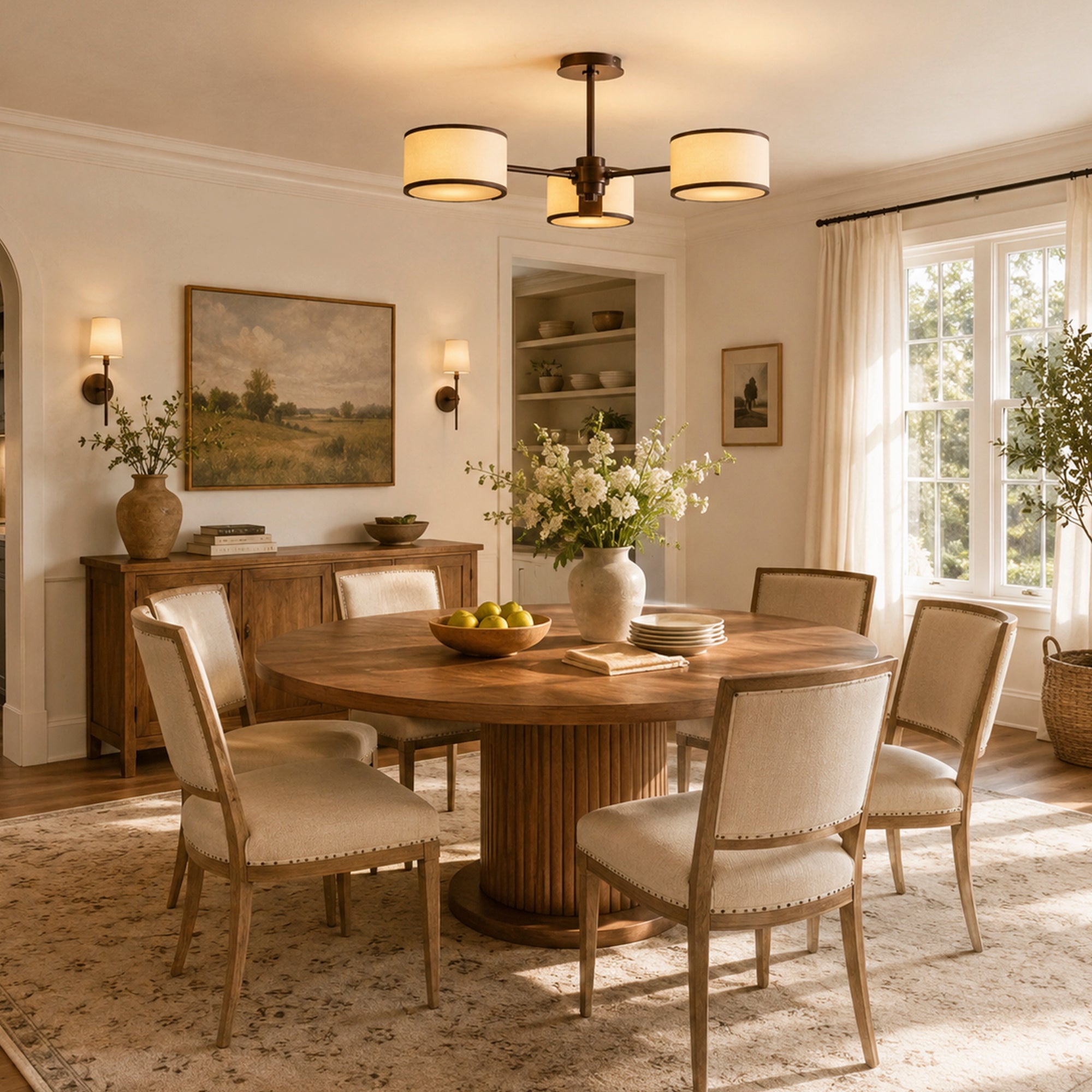 Daphne Fabric Flush Mount