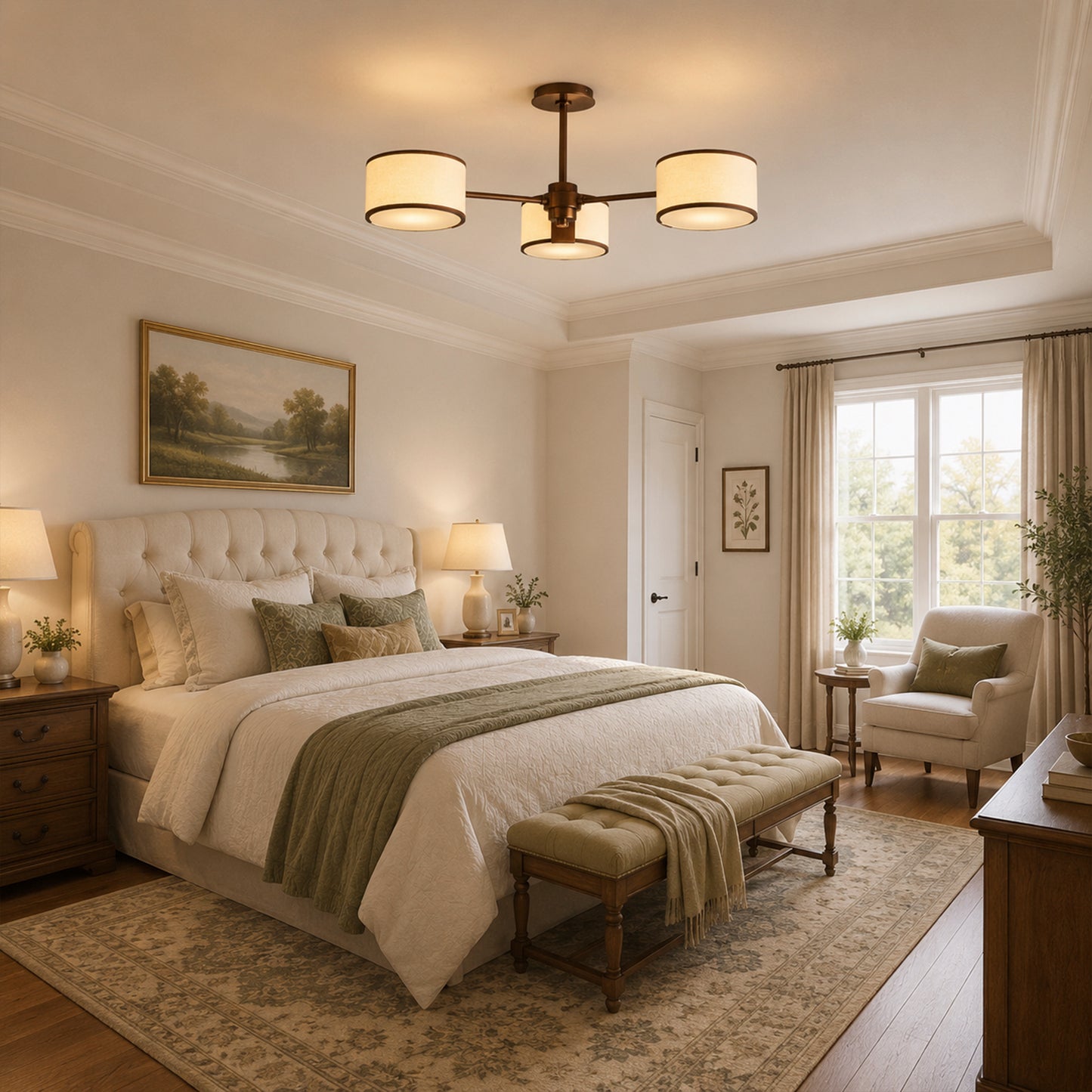 Daphne Fabric Flush Mount
