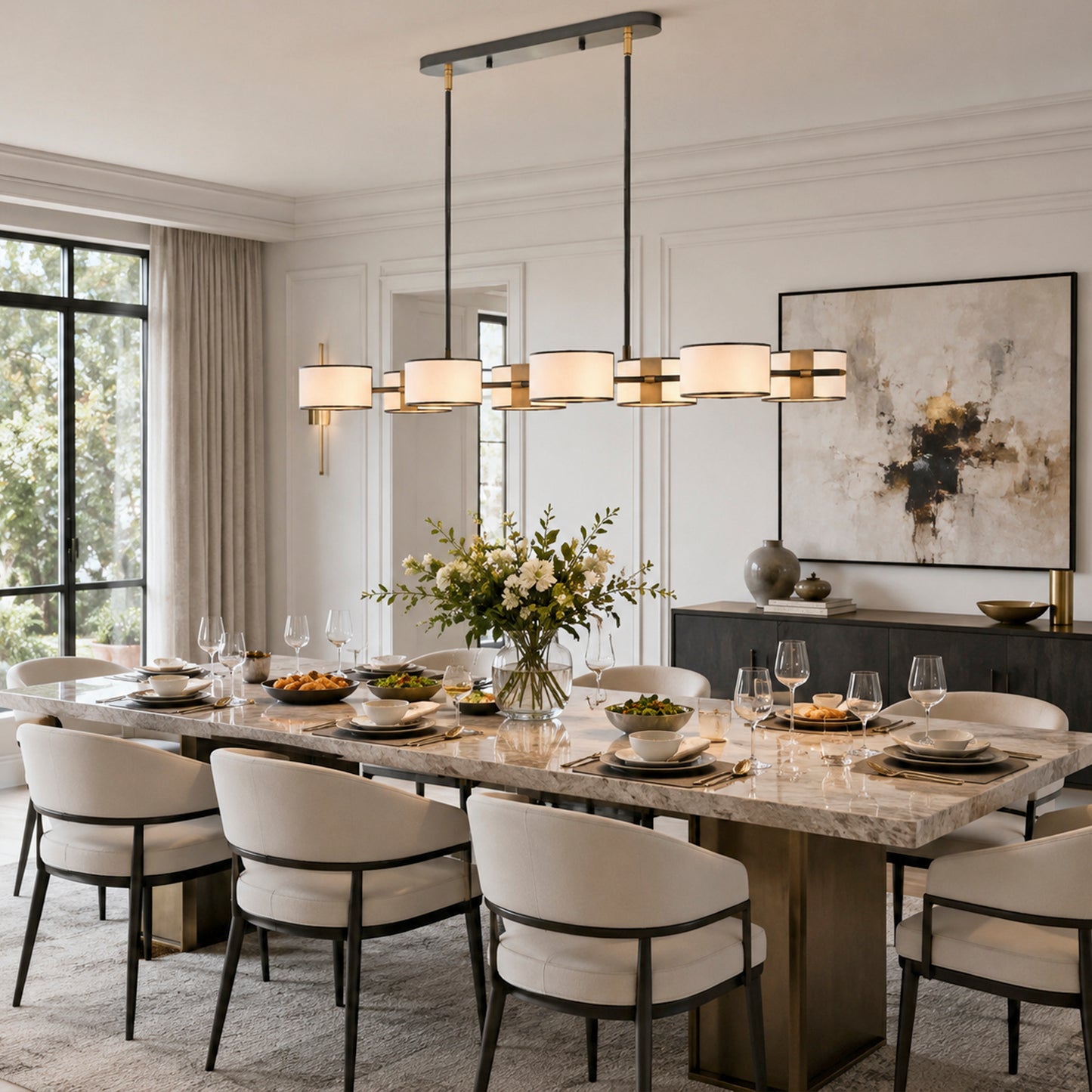 Daphne Linear Chandelier 62"