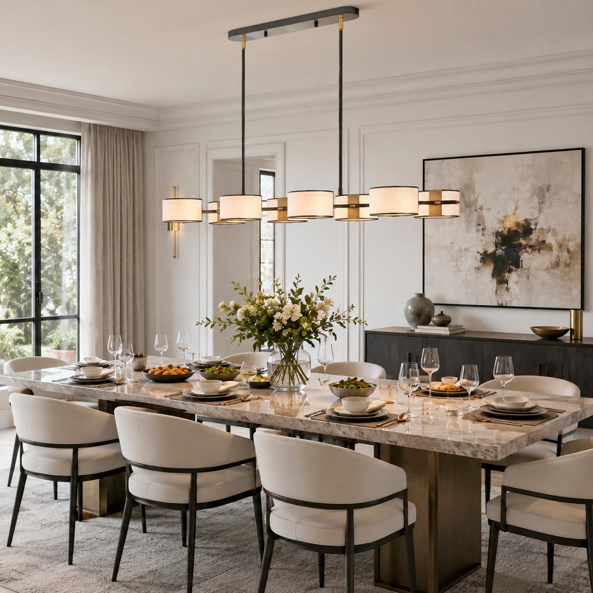 Daphne Linear Chandelier 62"